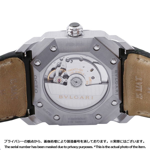 ブルガリ オクト ソロテンポ デイト BGO38S BVLGARI 腕時計 黒文字盤