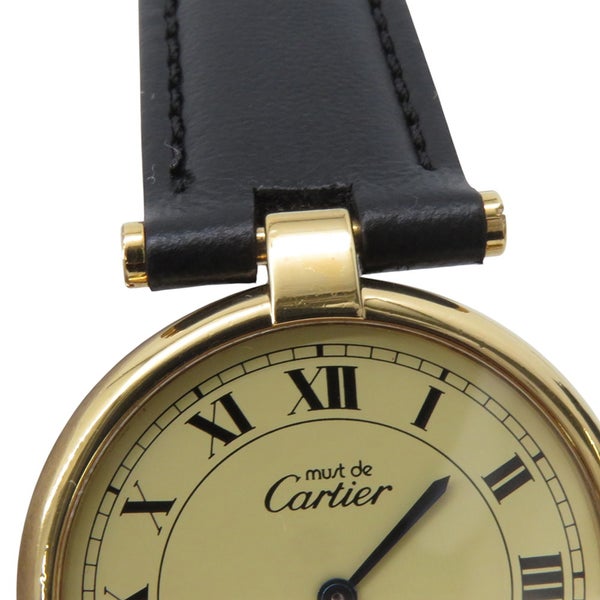 カルティエ マスト ヴァンドーム LM ヴェルメイユ W1001853 Cartier 腕時計 アイボリー文字盤