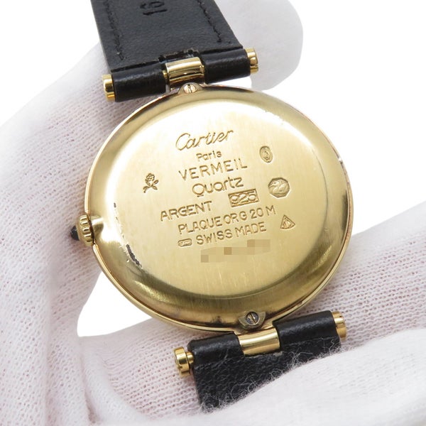 カルティエ マスト ヴァンドーム LM ヴェルメイユ W1001853 Cartier 腕時計 アイボリー文字盤