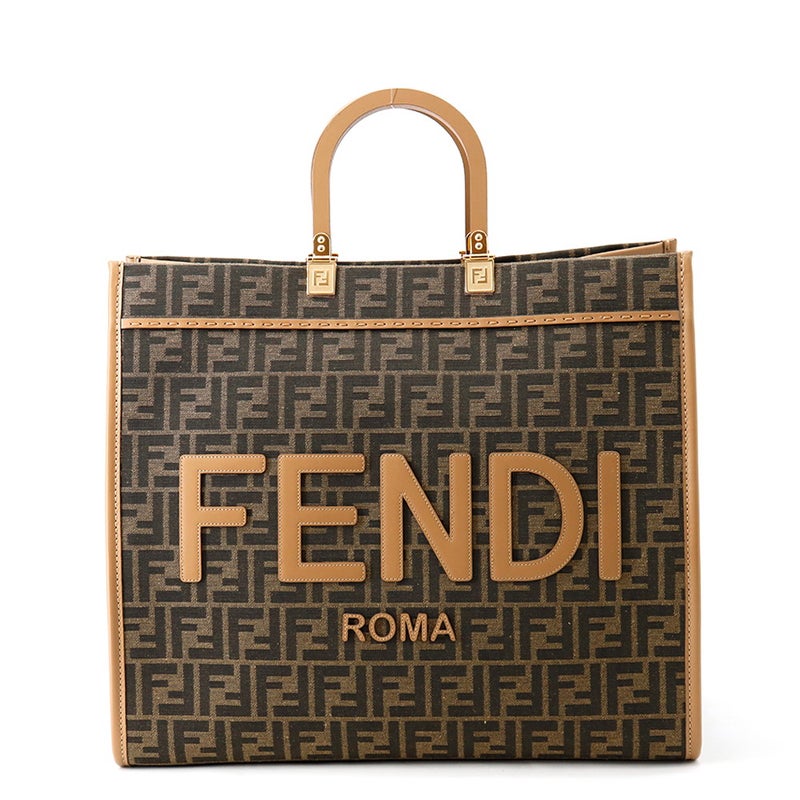 フェンディ トートバッグ サンシャイン ラージ ズッカ キャンバス/レザー 8BH372 FENDI