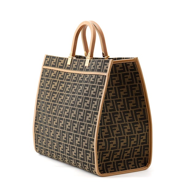 フェンディ トートバッグ サンシャイン ラージ ズッカ キャンバス/レザー 8BH372 FENDI