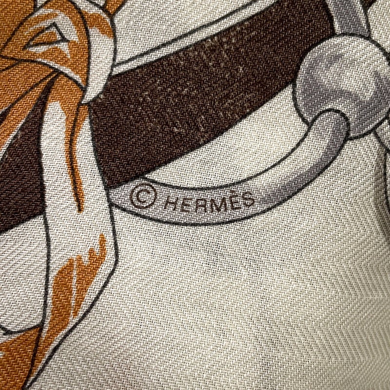 エルメス ストール トライアングル ジェアン 朝の散歩 La Promenade du Matin カシミヤ シルク HERMES
