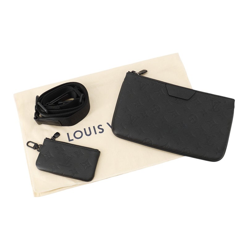 ルイヴィトン ショルダーバッグ モノグラム・シャドウ トリオ・メッセンジャー M26713 LOUIS VUITTON ブラック 黒