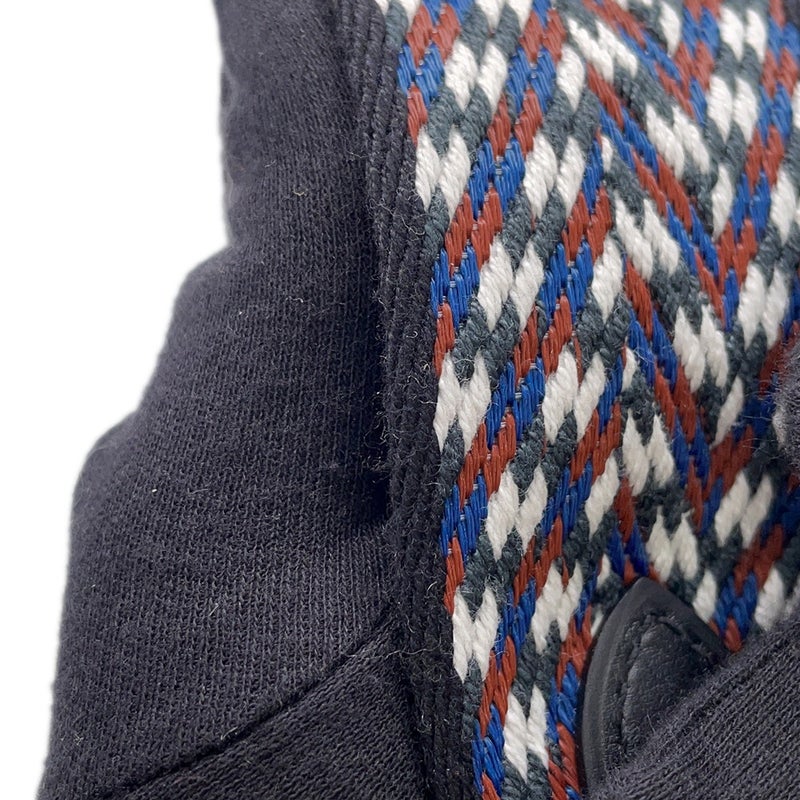 エルメス ショルダーストラップ バンドリエール サングル カヴァル ブラック/ホワイト/ブルー/シルバー金具 W刻印