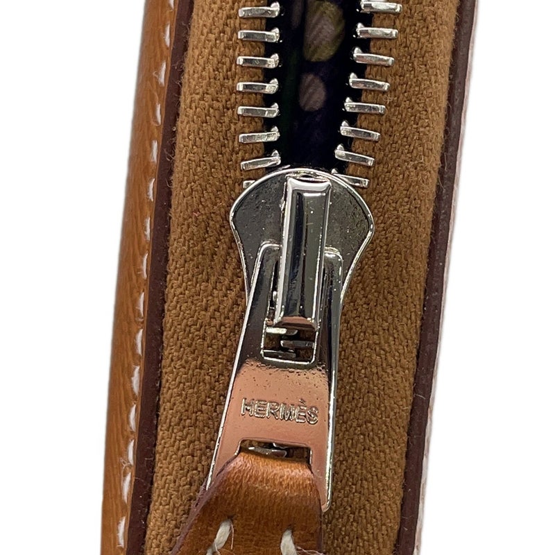 エルメス 長財布 アザップロング シルクイン ゴールド/シルバー金具 エプソン W刻印 HERMES 財布