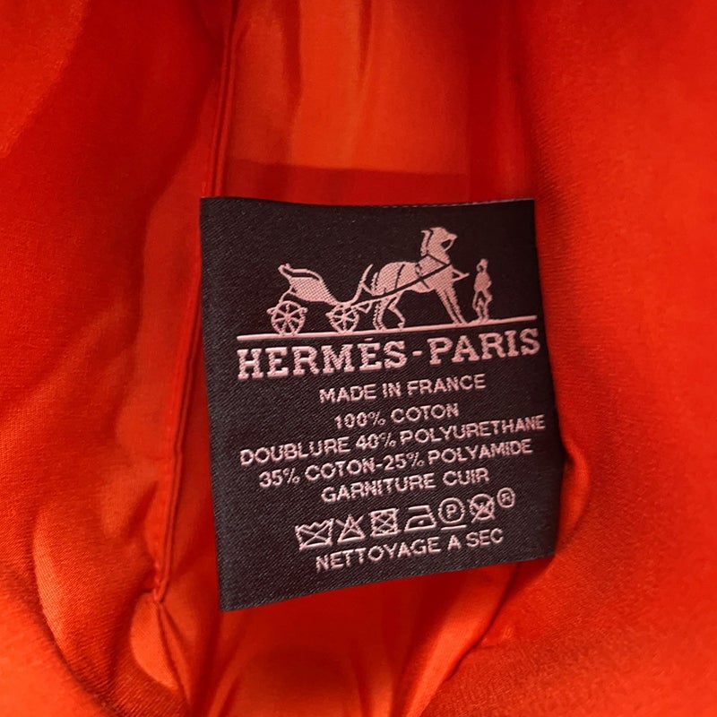 エルメス ポーチ ボリードポーチ ミニミニ ナチュラル/シルバー金具 コットン HERMES 小物入れ