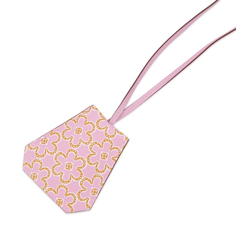 エルメス ロングネックレス クロシェット ラッキー・デイジー モーヴシルベストル/キュイーブル/ホワイト/シルバー金具 B刻印