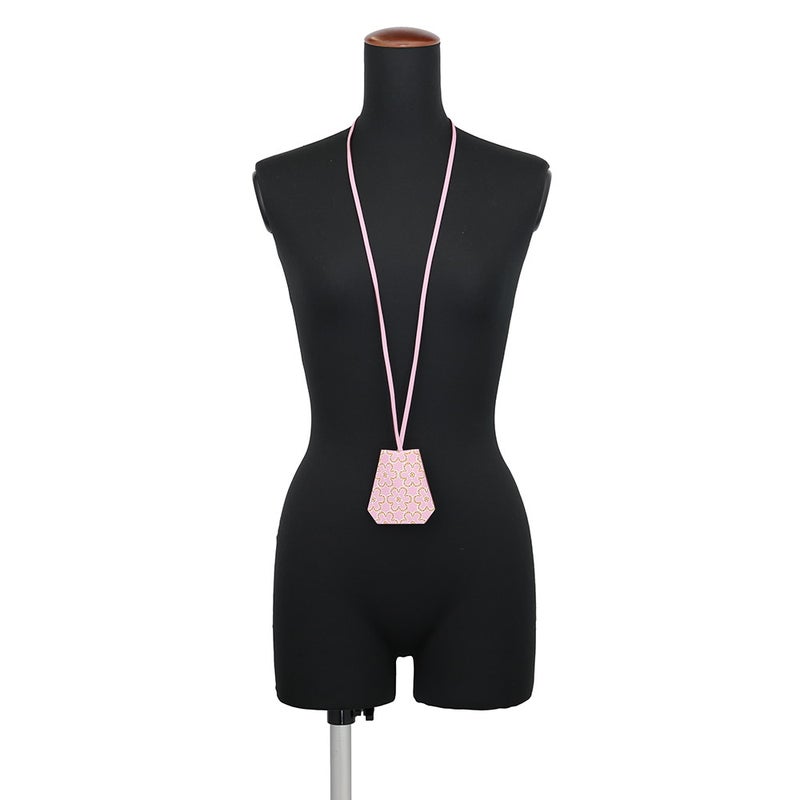 エルメス ロングネックレス クロシェット ラッキー・デイジー モーヴシルベストル/キュイーブル/ホワイト/シルバー金具 B刻印