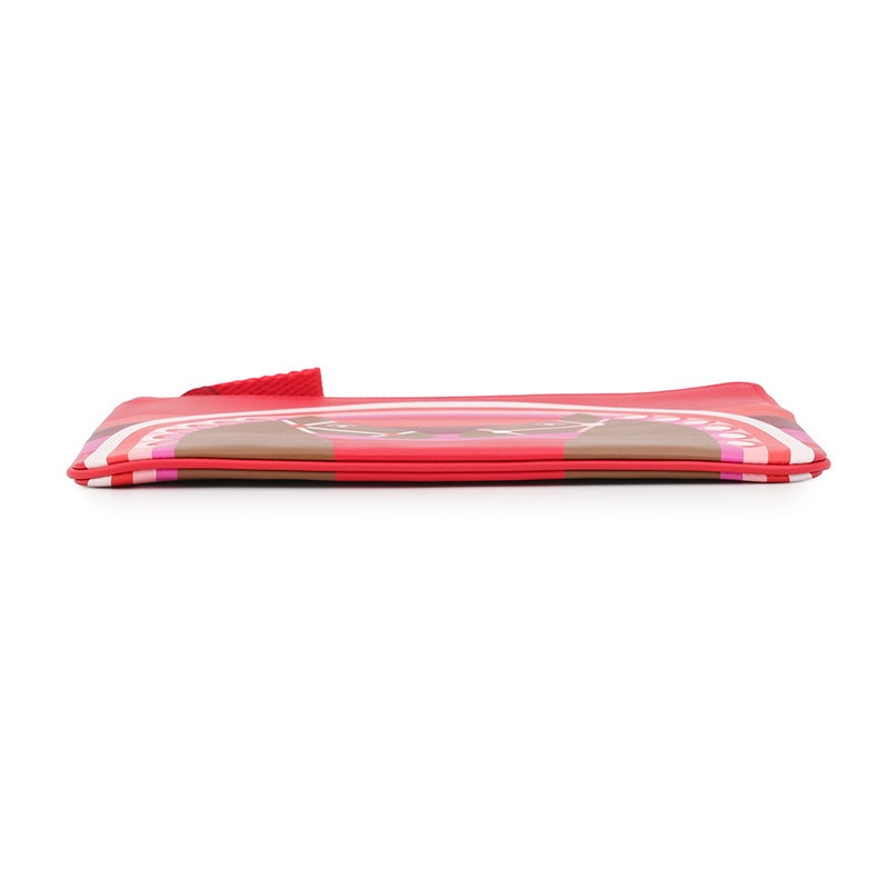 エルメス ポーチ カレポケット ロング ポーチ レインボーラブ ルージュクー/アルザン/シルバー金具 スイフト Y刻印