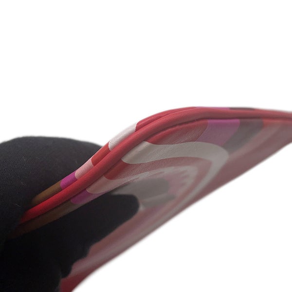 エルメス ポーチ カレポケット ロング ポーチ レインボーラブ ルージュクー/アルザン/シルバー金具 スイフト Y刻印