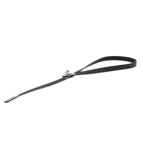 エルメス ネックレス タイネックレス ケリー ブラック/シルバー金具 スイフト W刻印 HERMES 黒