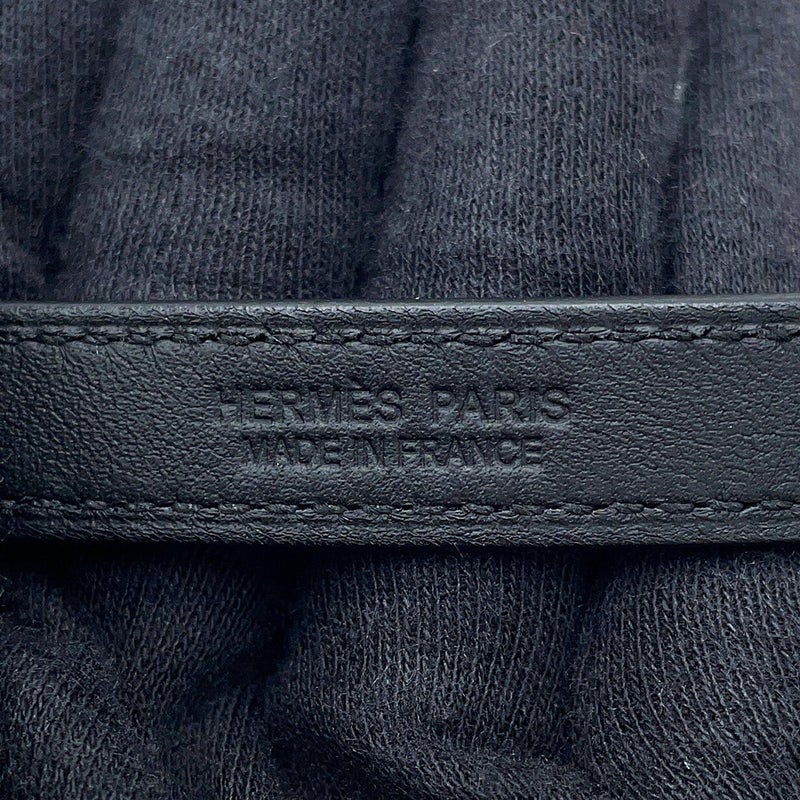 エルメス ネックレス タイネックレス ケリー ブラック/シルバー金具 スイフト W刻印 HERMES 黒
