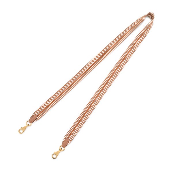 エルメス ショルダーストラップ バンドリエール サングル カヴァル エクリュ/ベージュ/ゴールド/ゴールド金具 B刻印