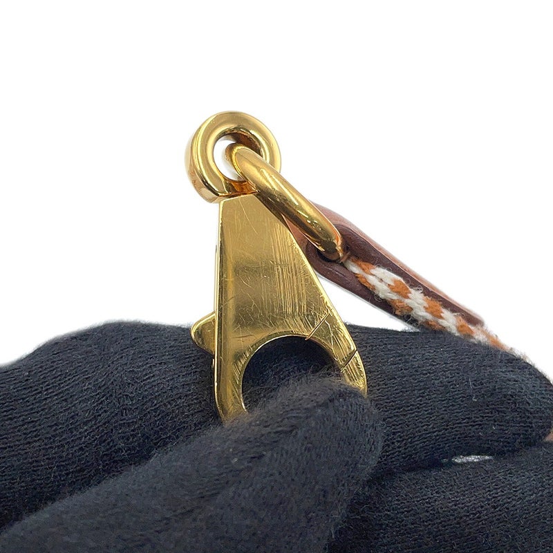 エルメス ショルダーストラップ バンドリエール サングル カヴァル エクリュ/ベージュ/ゴールド/ゴールド金具 B刻印