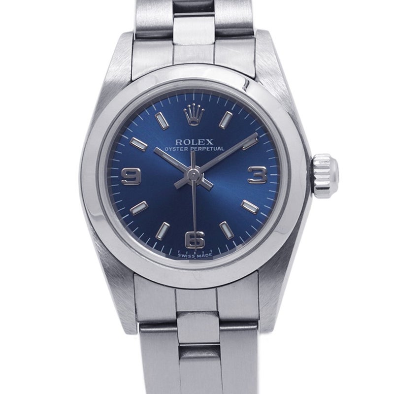 ロレックス オイスターパーペチュアル24 P番 76080 ROLEX 腕時計 ウォッチ ブルー文字盤