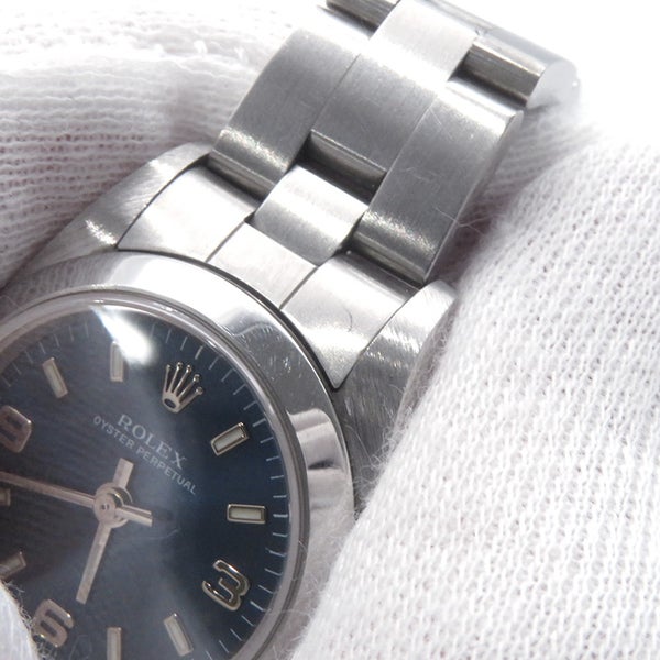 ロレックス オイスターパーペチュアル24 P番 76080 ROLEX 腕時計 ウォッチ ブルー文字盤