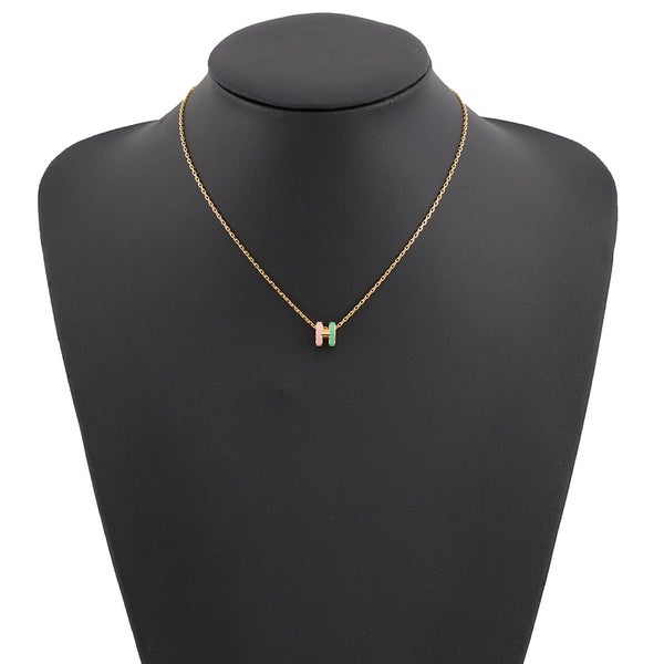エルメス ネックレス ミニ・ポップアッシュ ロカバール マラバル ヴェール/ローズ/ゴールド金具 HERMES アクセサリー