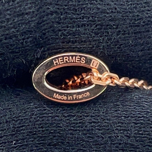 エルメス ネックレス ミニ・ポップアッシュ ロカバール ホワイト/マロングラッセ/ピンクゴールド金具 HERMES アクセサリー