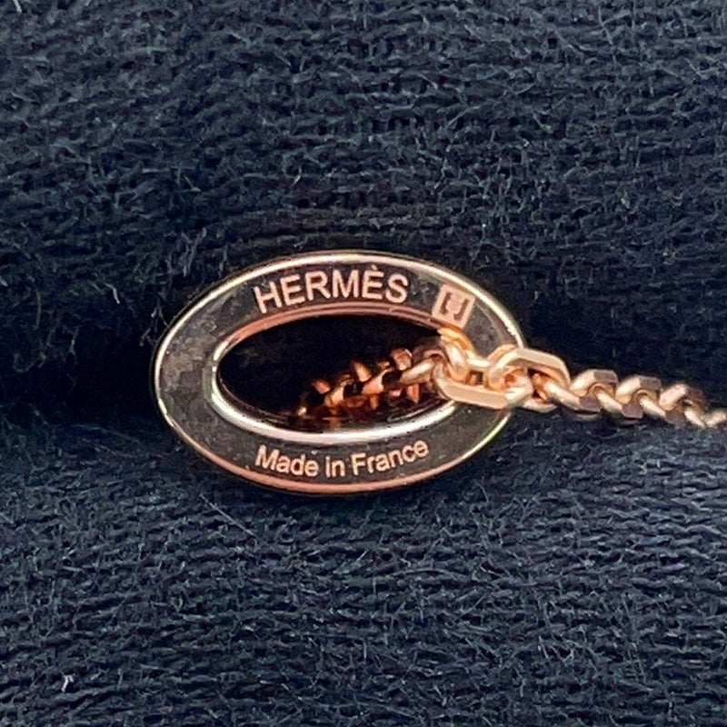 エルメス ネックレス ミニ・ポップアッシュ ロカバール ホワイト/マロングラッセ/ピンクゴールド金具 HERMES アクセサリー