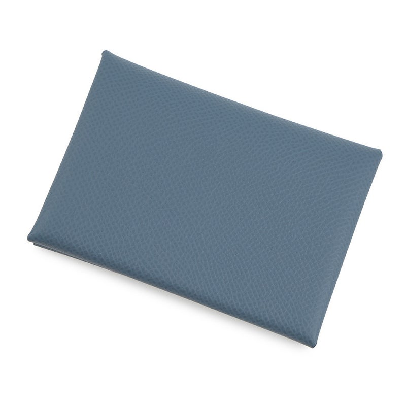 エルメス コインケース カルヴィ デュオ ブルートンペット/シルバー金具 エプソン G刻印 財布