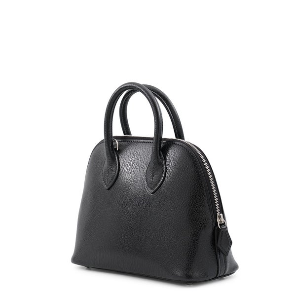 エルメス ボリード1923 ミニ サングル コルタージュ ブラック/シルバー金具 シェブルミゾル K刻印 HERMES 2way 黒
