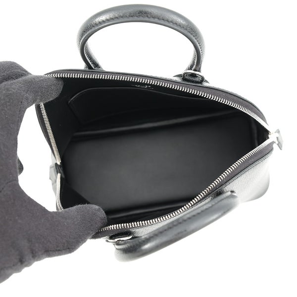エルメス ボリード1923 ミニ サングル コルタージュ ブラック/シルバー金具 シェブルミゾル K刻印 HERMES 2way 黒
