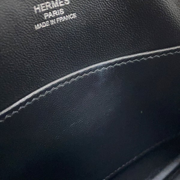 エルメス ボリード1923 ミニ サングル コルタージュ ブラック/シルバー金具 シェブルミゾル K刻印 HERMES 2way 黒