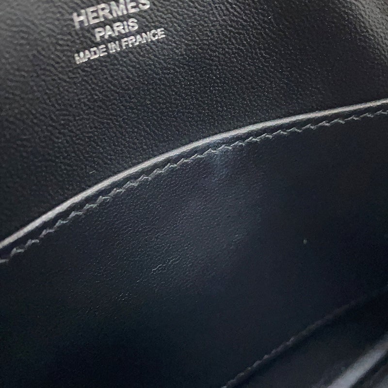 エルメス ボリード1923 ミニ サングル コルタージュ ブラック/シルバー金具 シェブルミゾル K刻印 HERMES 2way 黒
