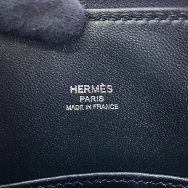 エルメス ボリード1923 ミニ サングル コルタージュ ブラック/シルバー金具 シェブルミゾル K刻印 HERMES 2way 黒