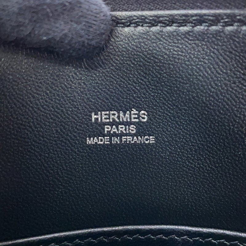エルメス ボリード1923 ミニ サングル コルタージュ ブラック/シルバー金具 シェブルミゾル K刻印 HERMES 2way 黒