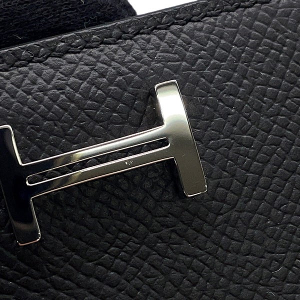 エルメス カードケース ベアン ミニ ブラック/シルバー金具 エプソン B刻印 HERMES 名刺入れ 黒