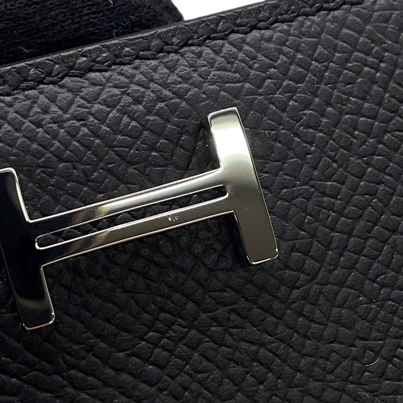 エルメス カードケース ベアン ミニ ブラック/シルバー金具 エプソン B刻印 HERMES 名刺入れ 黒