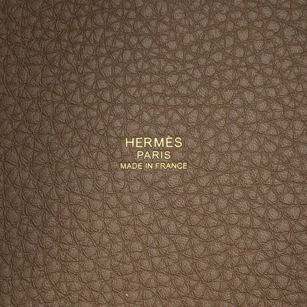 エルメス ハンドバッグ ピコタンロックPM エトゥープ/ゴールド金具 トリヨンクレマンス K刻印 HERMES トートバッグ