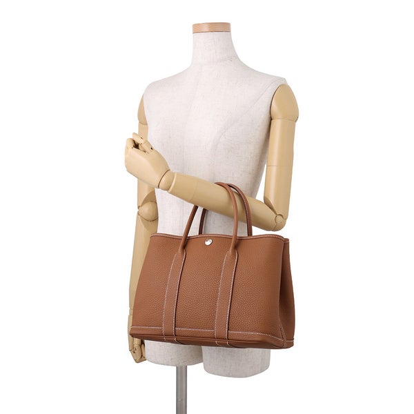 エルメス トートバッグ ガーデンパーティTPM ゴールド/シルバー金具 ネゴンダ W刻印 HERMES Garden Party