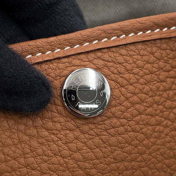エルメス トートバッグ ガーデンパーティTPM ゴールド/シルバー金具 ネゴンダ W刻印 HERMES Garden Party
