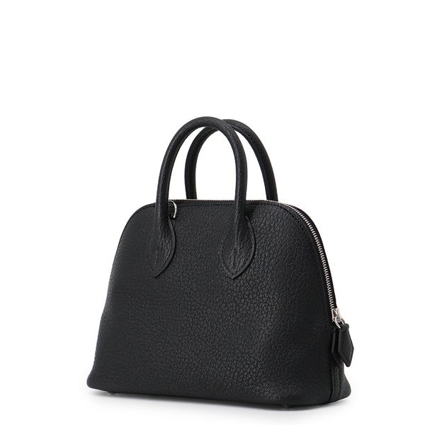 エルメス ボリード1923 ミニ ブラック/シルバー金具 シェブルミゾル K刻印 HERMES ２wayショルダー 黒