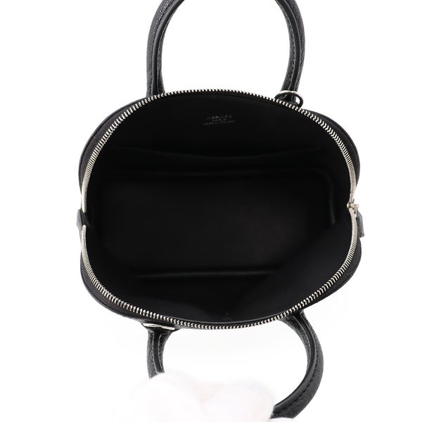 エルメス ボリード1923 ミニ ブラック/シルバー金具 シェブルミゾル K刻印 HERMES ２wayショルダー 黒