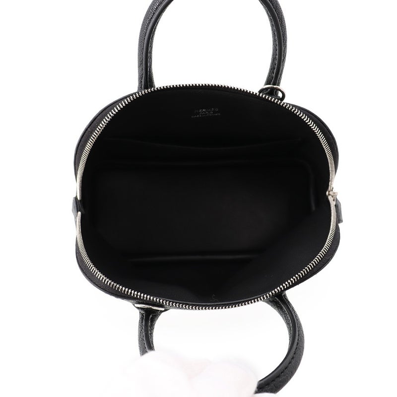 エルメス ボリード1923 ミニ ブラック/シルバー金具 シェブルミゾル K刻印 HERMES ２wayショルダー 黒