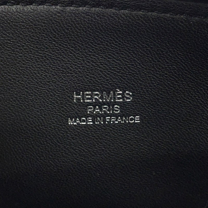 エルメス ボリード1923 ミニ ブラック/シルバー金具 シェブルミゾル K刻印 HERMES ２wayショルダー 黒