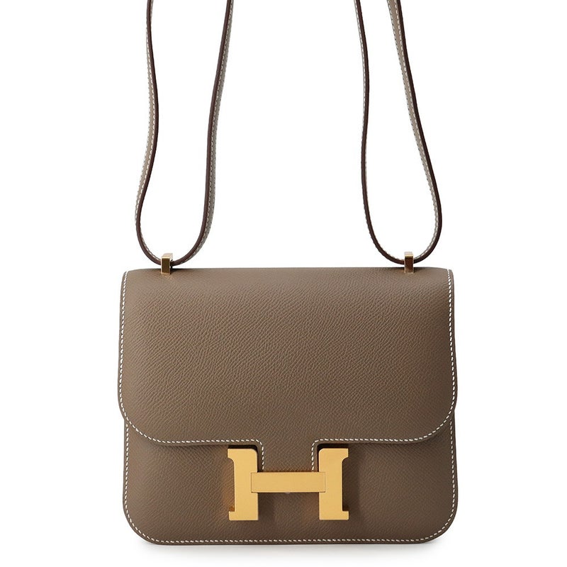 エルメス ショルダーバッグ ミニ コンスタンス3 ミロワール エトゥープ/ゴールド金具 エプソン G刻印 HERMES Constance