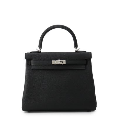Hermès Kelly 25 Black Togo Palladium