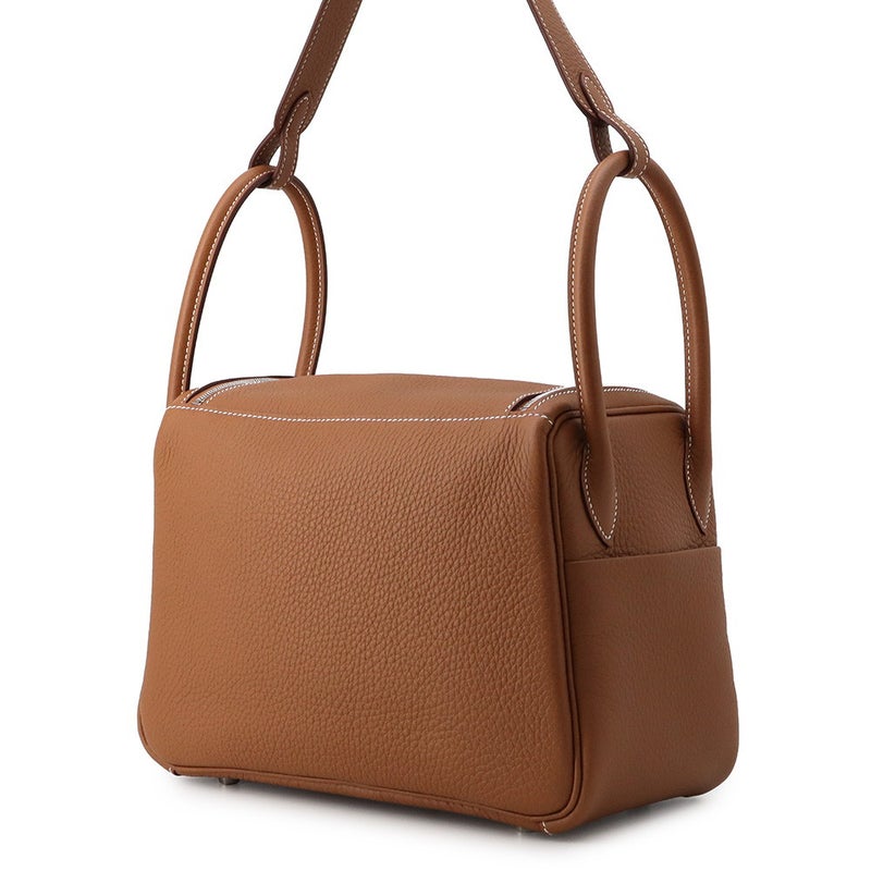 エルメス ハンドバッグ リンディ26  ゴールド/シルバー金具 トリヨンクレマンス G刻印 HERMES 2way ショルダーバッグ