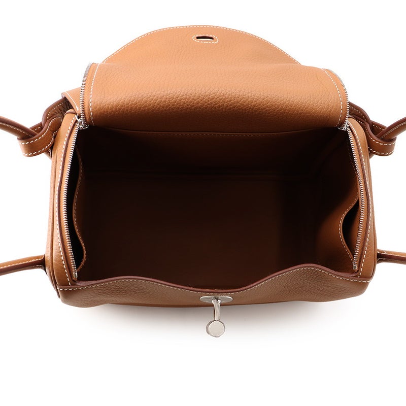 エルメス ハンドバッグ リンディ26  ゴールド/シルバー金具 トリヨンクレマンス G刻印 HERMES 2way ショルダーバッグ