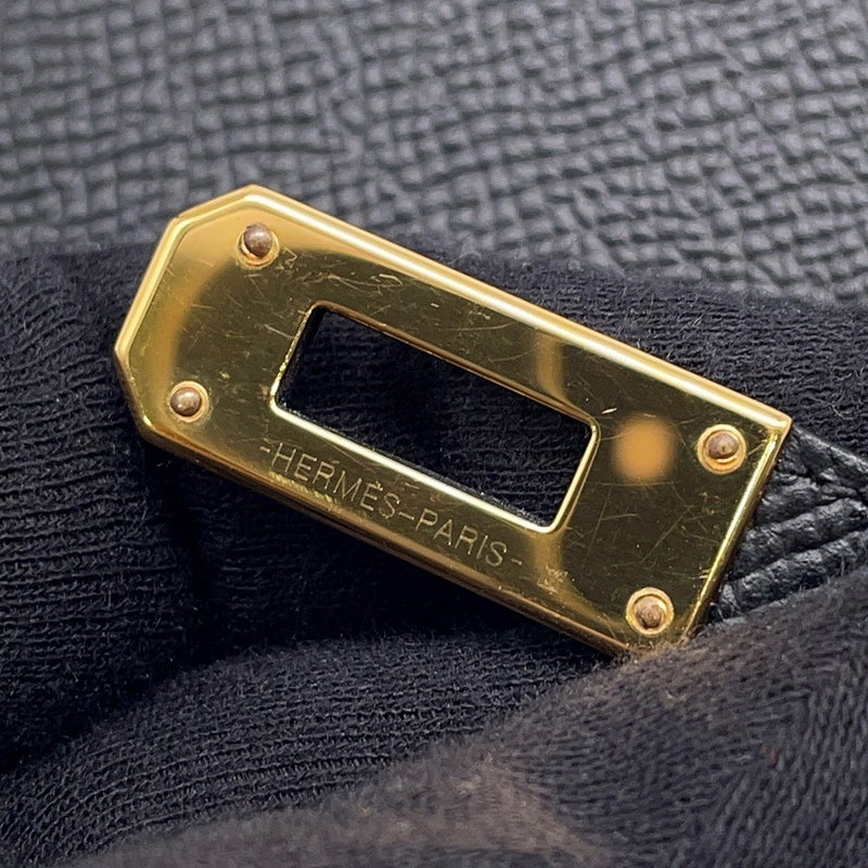 エルメス 長財布 ケリーウォレット ロング ブラック/ゴールド金具 エプソン Y刻印 財布 黒