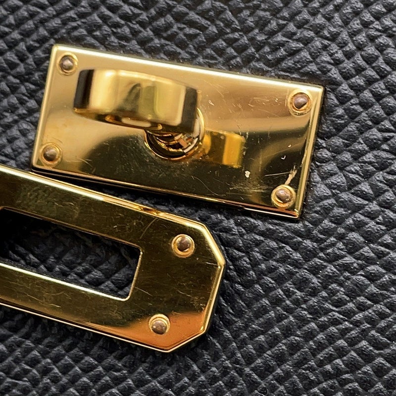 エルメス 長財布 ケリーウォレット ロング ブラック/ゴールド金具 エプソン Y刻印 財布 黒
