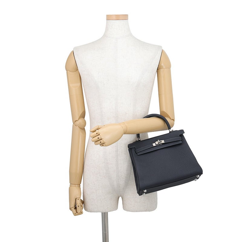 エルメス ハンドバッグ ケリー25 内縫い キャバン/シルバー金具 トゴ W刻印 HERMES Kelly 2wayバッグ