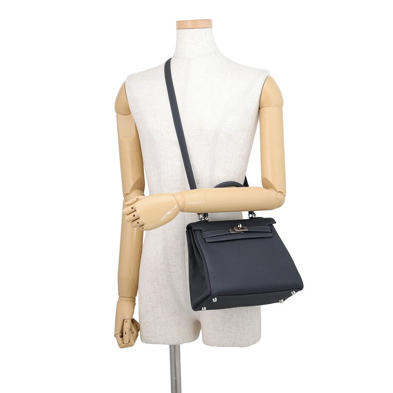 エルメス ハンドバッグ ケリー25 内縫い キャバン/シルバー金具 トゴ W刻印 HERMES Kelly 2wayバッグ