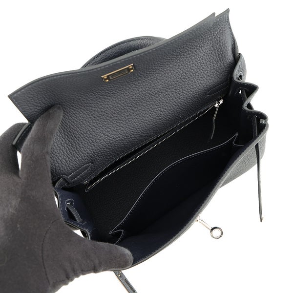 エルメス ハンドバッグ ケリー25 内縫い キャバン/シルバー金具 トゴ W刻印 HERMES Kelly 2wayバッグ