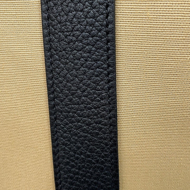 エルメス トートバッグ ガーデンパーティTPM トレンチ/ブラック/シルバー金具 トワルオフィシエ/ネゴンダ K刻印 Garden Party 黒