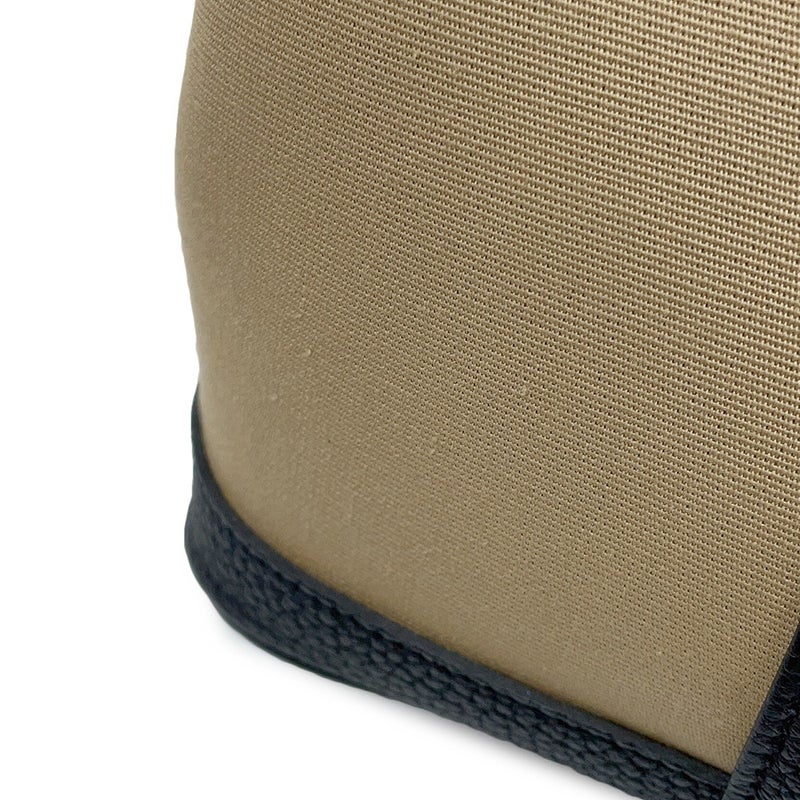 エルメス トートバッグ ガーデンパーティTPM トレンチ/ブラック/シルバー金具 トワルオフィシエ/ネゴンダ K刻印 Garden Party 黒